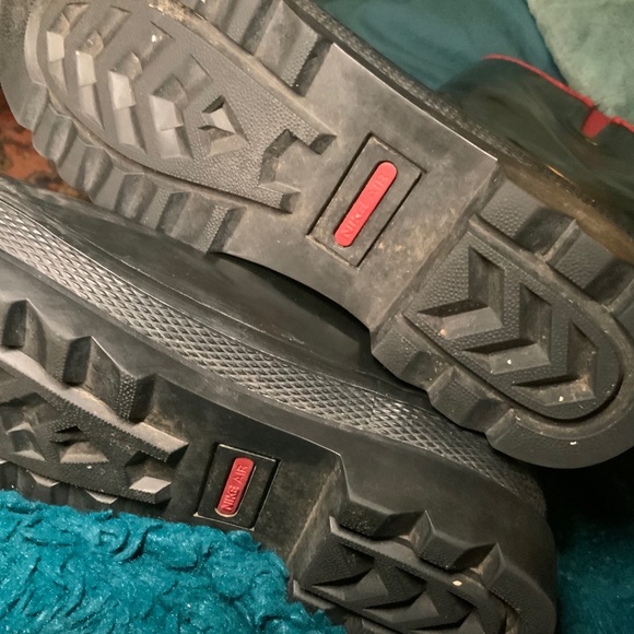 Cole Haan Black patent leather Rain Boots Nike footbed - Size 9 - Picture 3 of 16